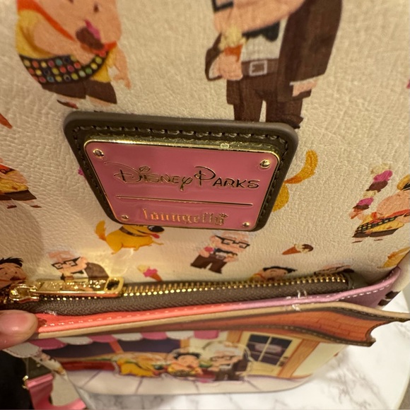 Pre Owned- Loungefly Disney Parks Backpack - Cream and Pink - Picture 7 of 9